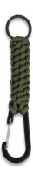 mosqueton con paracord verde y anilla
