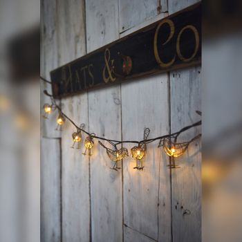 Robin Fairy Lights - Solar or Battery