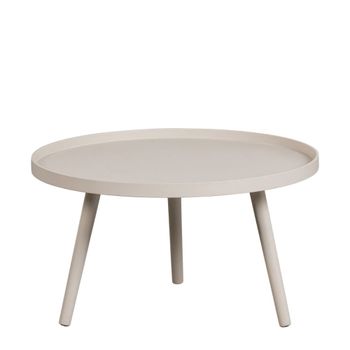 Mesa auxiliar de madera beige