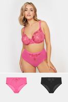 yours juego 2 bragas altas rosa y negra