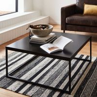mesa de centro de metal negro