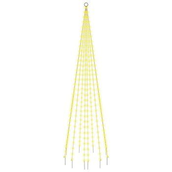 Árbol De Navidad En Asta De Bandera 310 Led Blanco Cálido 300cm Vidaxl