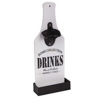 botellero destapador de madera lac blanco