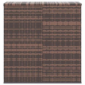Baúl De Cojines Para Jardín | Arcón De Jardín | Caja De Almacenaje De Jardín De Ratán Pe Negro 100x49x103,5 Cm