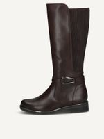 caprice boots brown made of leather and synthetic without heel size 38