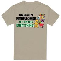 garfield camiseta difficult choices para hombre