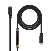 cable hdmi nano cable hdmi am - hdmi am v14 250m alta velocidadhecrepetidor negro