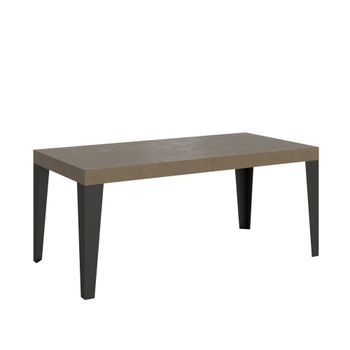 Mesa Extensible Flame Premium Gris Paloma 200/304x90 Cm Con Patas Antracita
