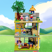 bloques de construccion keeppley doraemon serie maquina del tiempo juguetes de rompecabezas juguetes para ninos crayones shin chan regalos navidenos