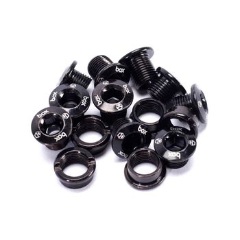 Box One Chromoly Race Chainring Bolts (15pcs) Black