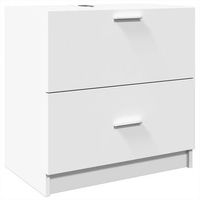 mueble de almacenaje  armario de lavabo madera de ingenieria blanco 59x37x59 cm