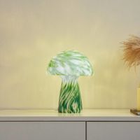 lampara de mesa de vidrio verde