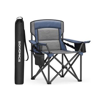 Silla plegable acolchada para actividades al aire libre, Azul Marino