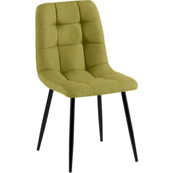 Silla De Comedor Antibes De Tela Verde 55x45x84 Cm Clp