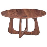 mesa de centro tablero efecto madera estilo retro moderno de mediados de siglo marron gaillard