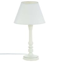 factory cuadros - lampara virginia madera blanca - 36 cm altura - estilo moderno
