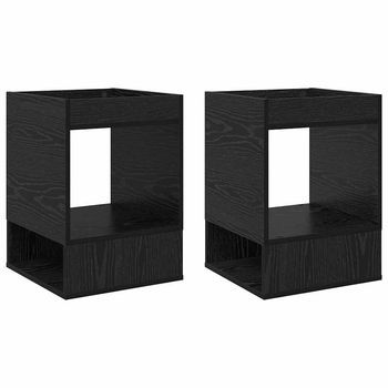 Mesa Auxiliar 2 Uds. Roble Negro 40 X 40 X 56 Cm Vidaxl