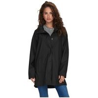 only abrigo new ellen raincoat - black para mujer