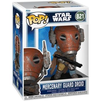 Figura de vinilo Funko Pop Star Wars Mandalorian y Grogu Mercenary Guard Droid multicolor