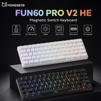 teclado mecanico magnetico akko monsgeek fun60 pro v2 he interruptor magnetico de respuesta rapida de 0005 mm 8k 60 personalizable para juegos