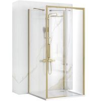 cabina de ducha rea rapid slide brush gold 100x80