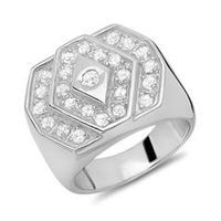 anillo moderno de plata 925 con muchas circonitas