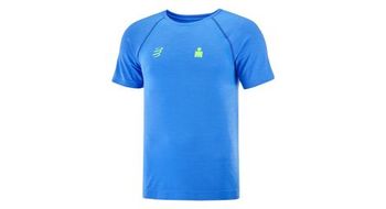 Maillot de manga corta compressport ironman seaside azul