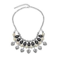 cadena moderno corazones perlas gotas