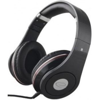 Auriculares Esperanza EH141K con cable Conectividad Jack 3,5 mm para música color negro