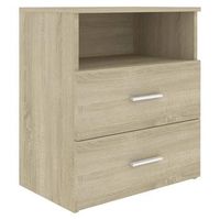 mesita de noche roble sonoma 50x32x60 cm vidaxl