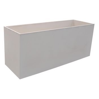 Macetero Rectangular Euclid Liso Blanco Tuozi 78 X 29 X 38,5h