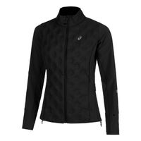 asics road winter chaqueta para correr mujeres-negro