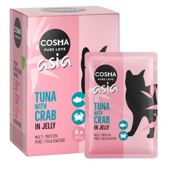 Cosma Asia 24 x 100 g en bolsitas - Pack Ahorro - Atún con cangrejo