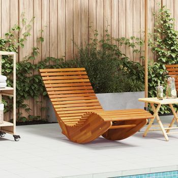 Tumbonas Mecedoras 2 Pcs De Madera Maciza De Acacia V5015 Unico / Marrón