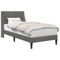 estructura de cama gris oscuro 100 x 200 cm terciopelo vidaxl