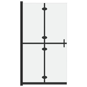 Mampara De Ducha Plegable Vidrio Esg Esmerilado 100x190 Cm Vidaxl