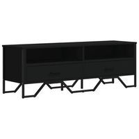 mueble de tv  mueble de salon  gabinete de tv madera de ingenieria negro 122x34x41 cm
