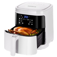 aigostar white cube - freidora de aire 7l 1900w freidora sin aceite 5 en 1 7 funciones preestablecidas con pantalla led 20 recetas sin bpa