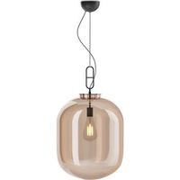 lampara de techo cristal - lamapara colgante de diseno - mediana - grau  ambar