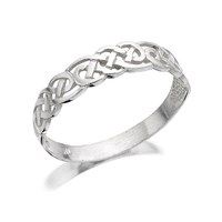 silver celtic band ring - f4851-v