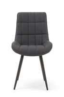 heidi grey faux leather dining chairs - grey