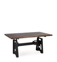 mesa regulable 46 personas madera y hierro bicolor anch 160 cm
