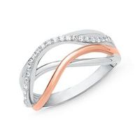 anillo de plata 925 bicolor con circonita