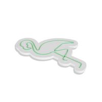 iluminacion led decorativa de plastico flamenco verde 42x23x2 cm