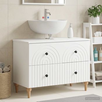 Vidaxl Mueble De Lavabo Para Baño Alkmaar Blanco 82 X 41 X 59 Cm