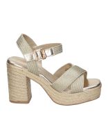 sandalias para mujer con tacon xti 142741 en dorado 39