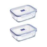 set 2 recipientes vidrio opal 122 cl