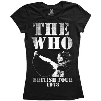 The Who Camiseta manga larga British Tour 1973 para mujer