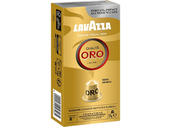 Cápsulas monodosis - Lavazza Qualitá Oro, 10 cápsulas, Compatibles con el sistema Nespresso, Oro