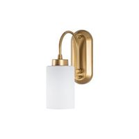 lampara de pared hemikilo-13160 oro metal vidrio 10x21x28 cm